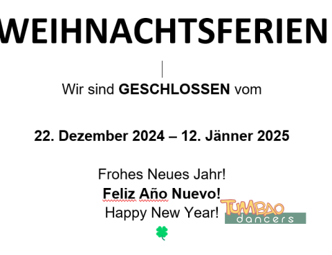 Tumbao Dance Studio Weihnachtsferien