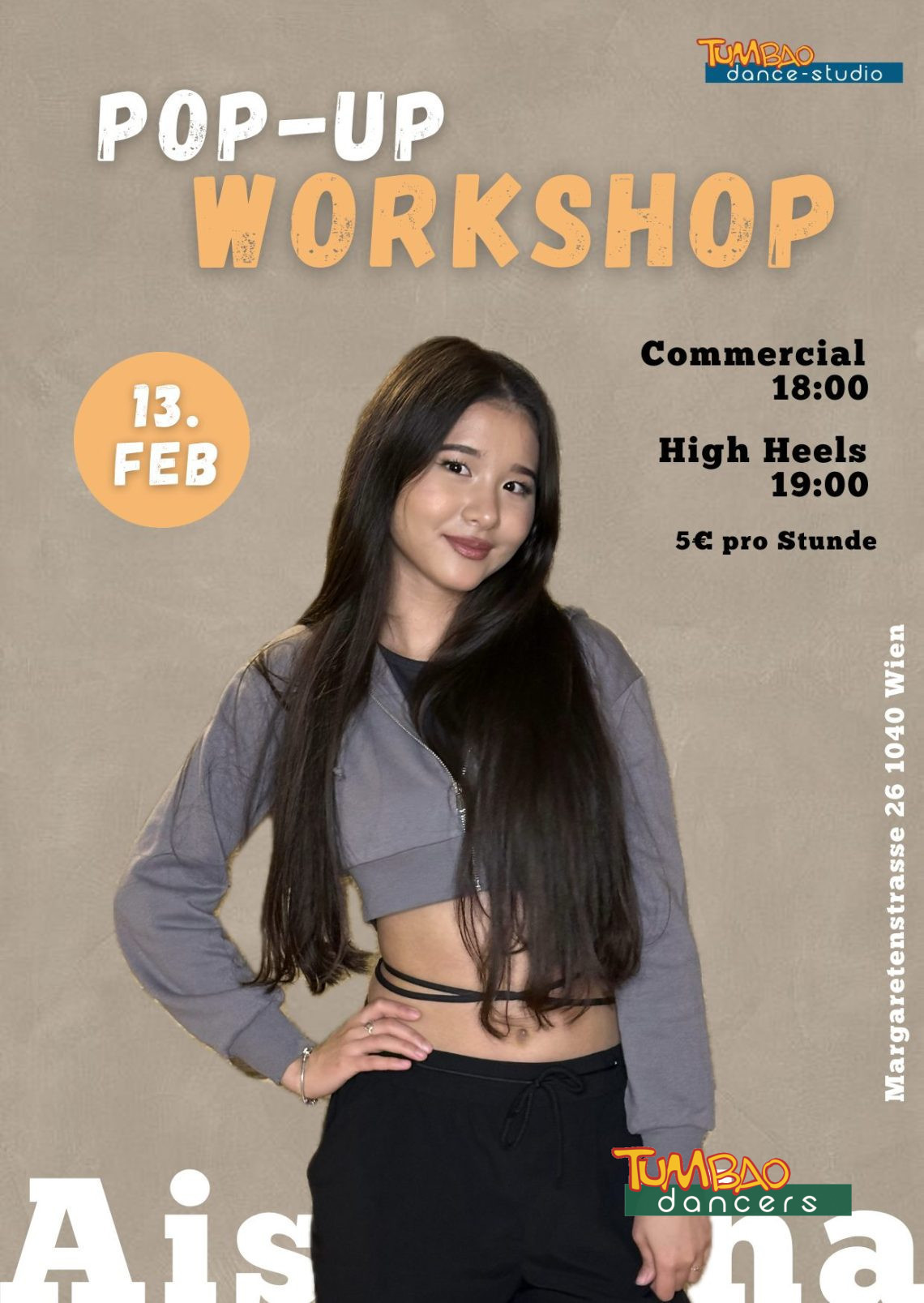 Commercial & Heels workshop Tumbao Dance Studio Aisha